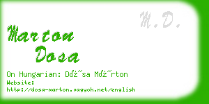 marton dosa business card